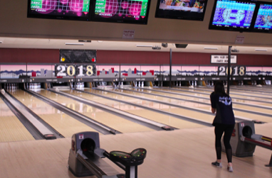 Maddie Mae Malich preparing to bowl a strike. *Photo taken by Jordan Dowd.